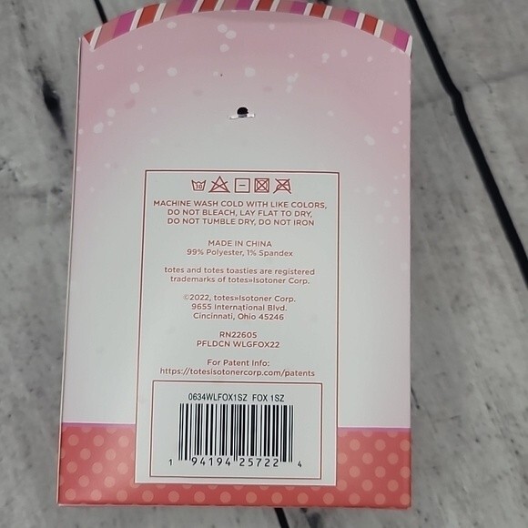 Totes toasties Super Soft Slipper Socks Slip Resistant Tread One Size Fox Theme - Picture 2 of 7